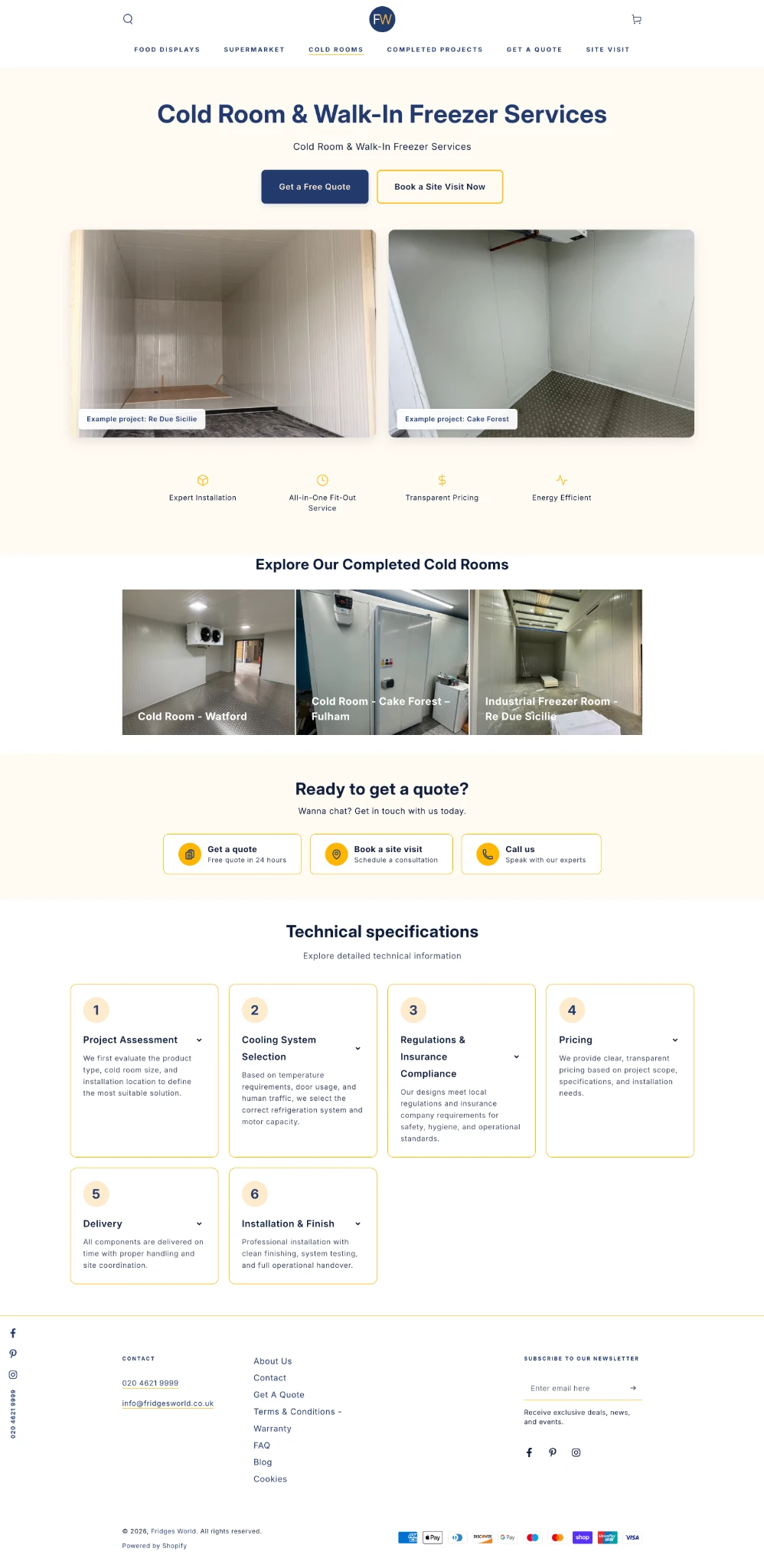 Cold-room services
