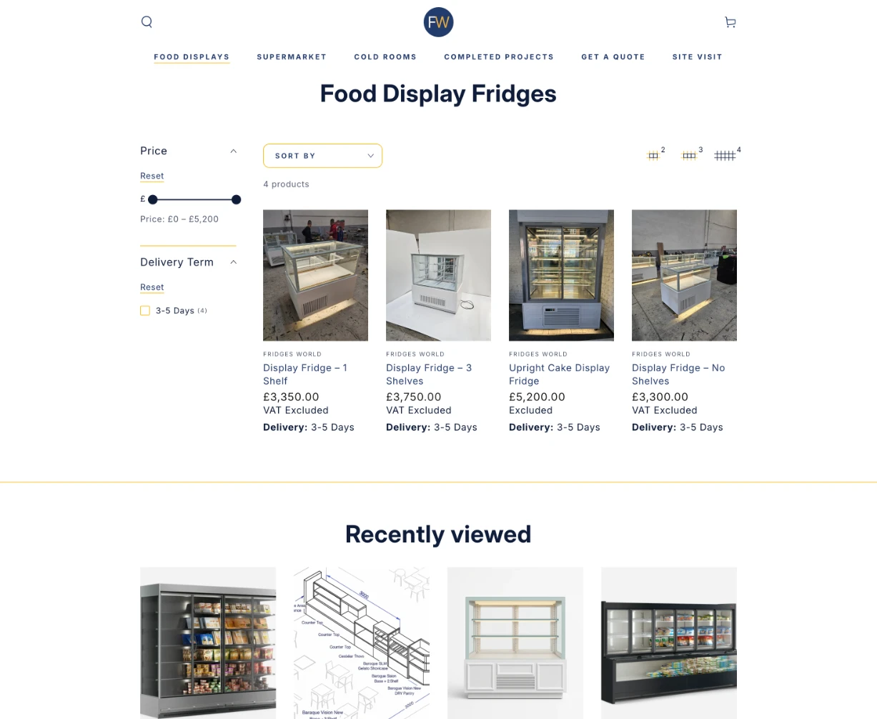 Fridges World product work