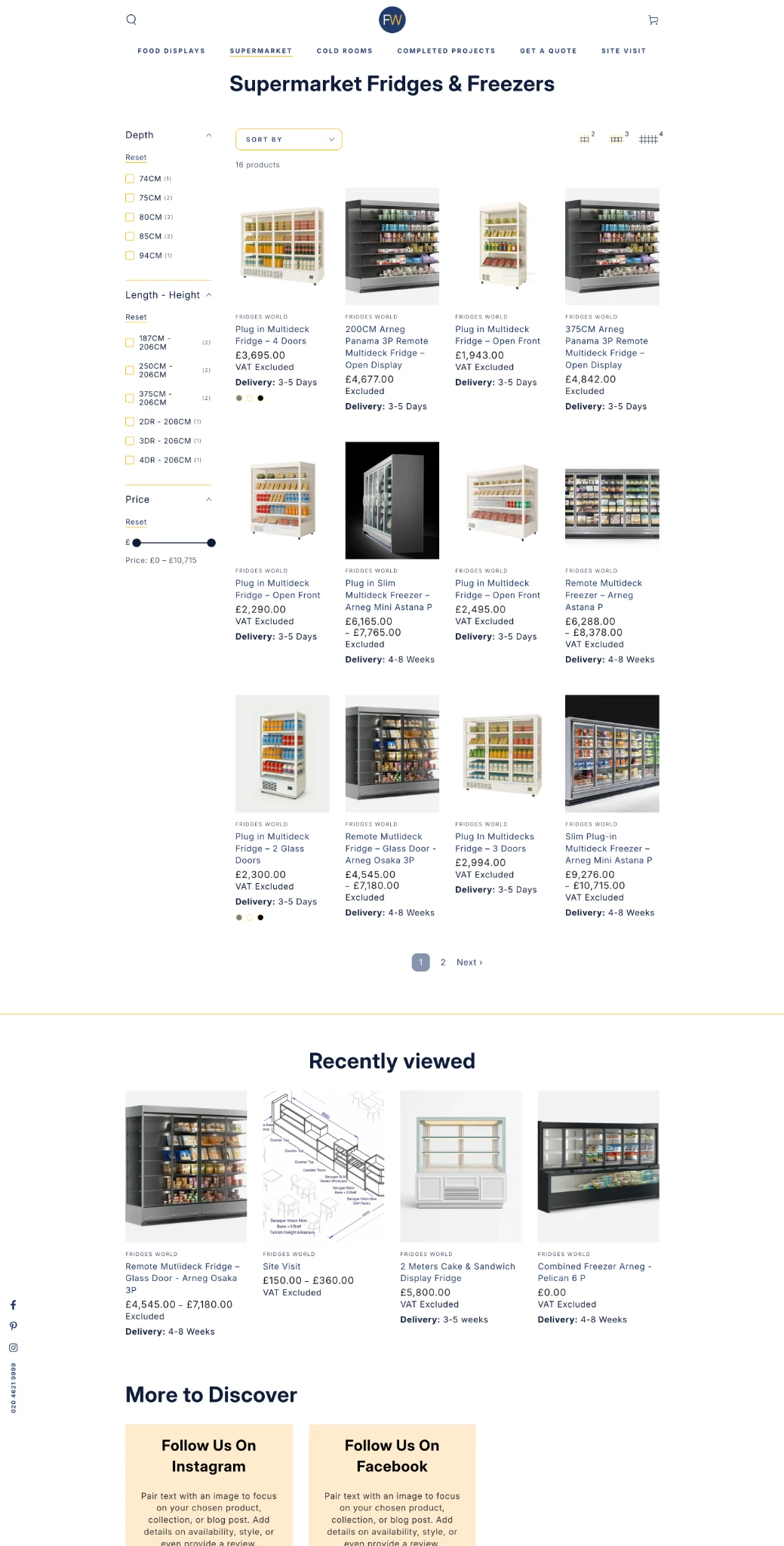 Supermarket multidecks